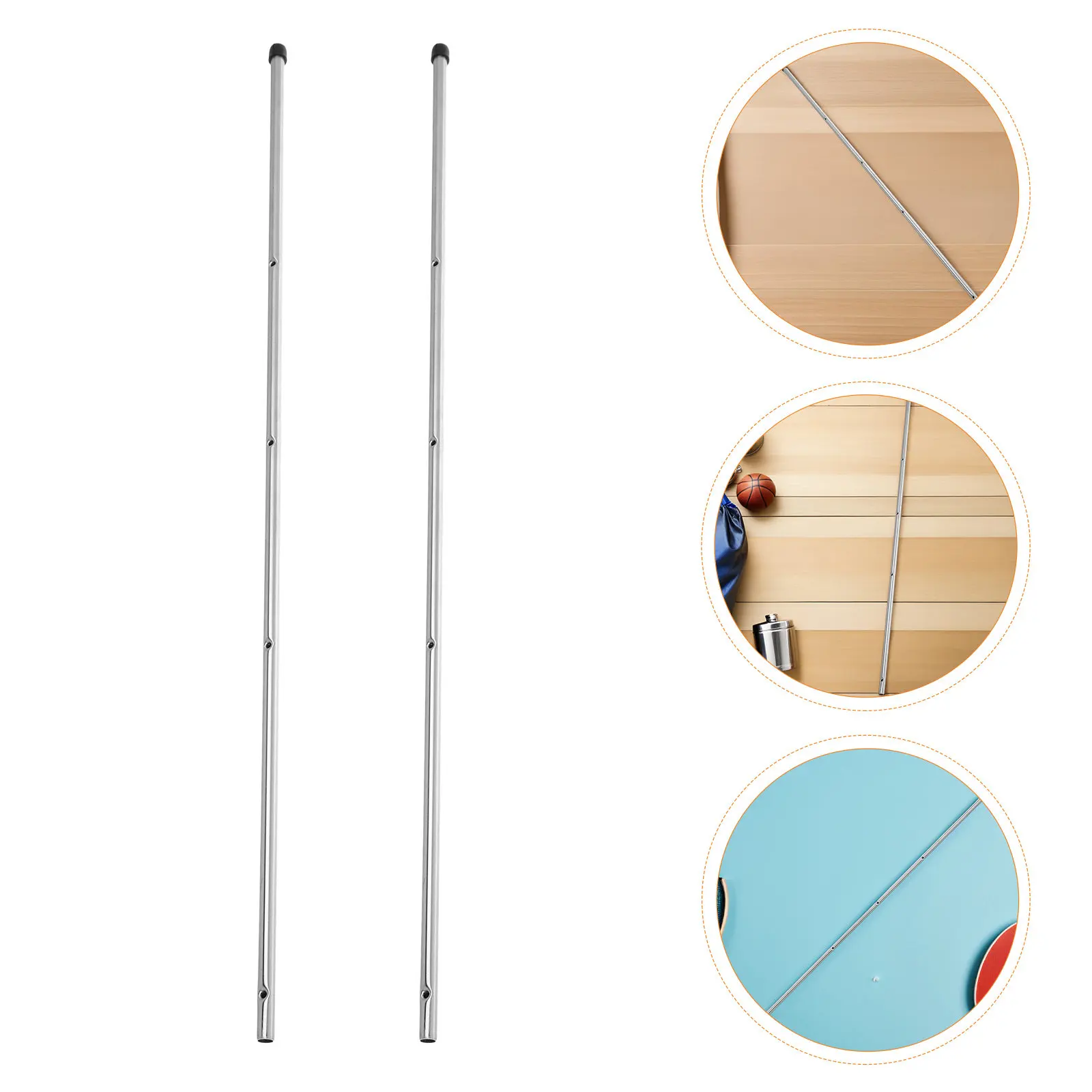

2Pcs Foosball Table Rods Stainless Steel Table Football Pole Replacement Compatible with Most Desktop Soccer Machines Easy