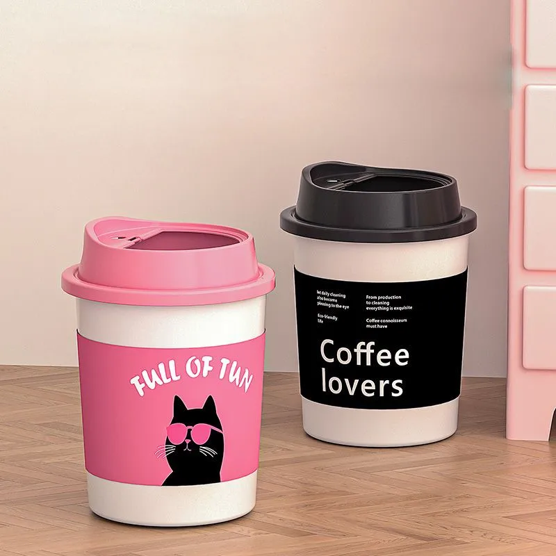 

Ceative Plastic Large Capacity Harbage Bin Thickened Living Room Bedroom Home Cartoon Waste Bin No Lid Cute Paper Basket ZG414