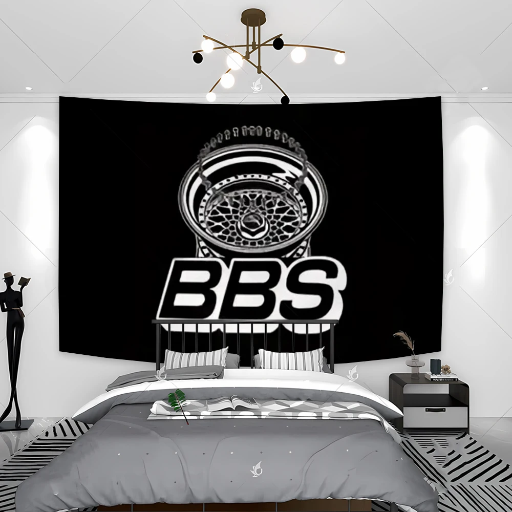 

BBS Components Wheel Hub tapestry Car Wall-mounted decorative aesthetics Exercise Poster Advertise Logo Sport Outdoor Club