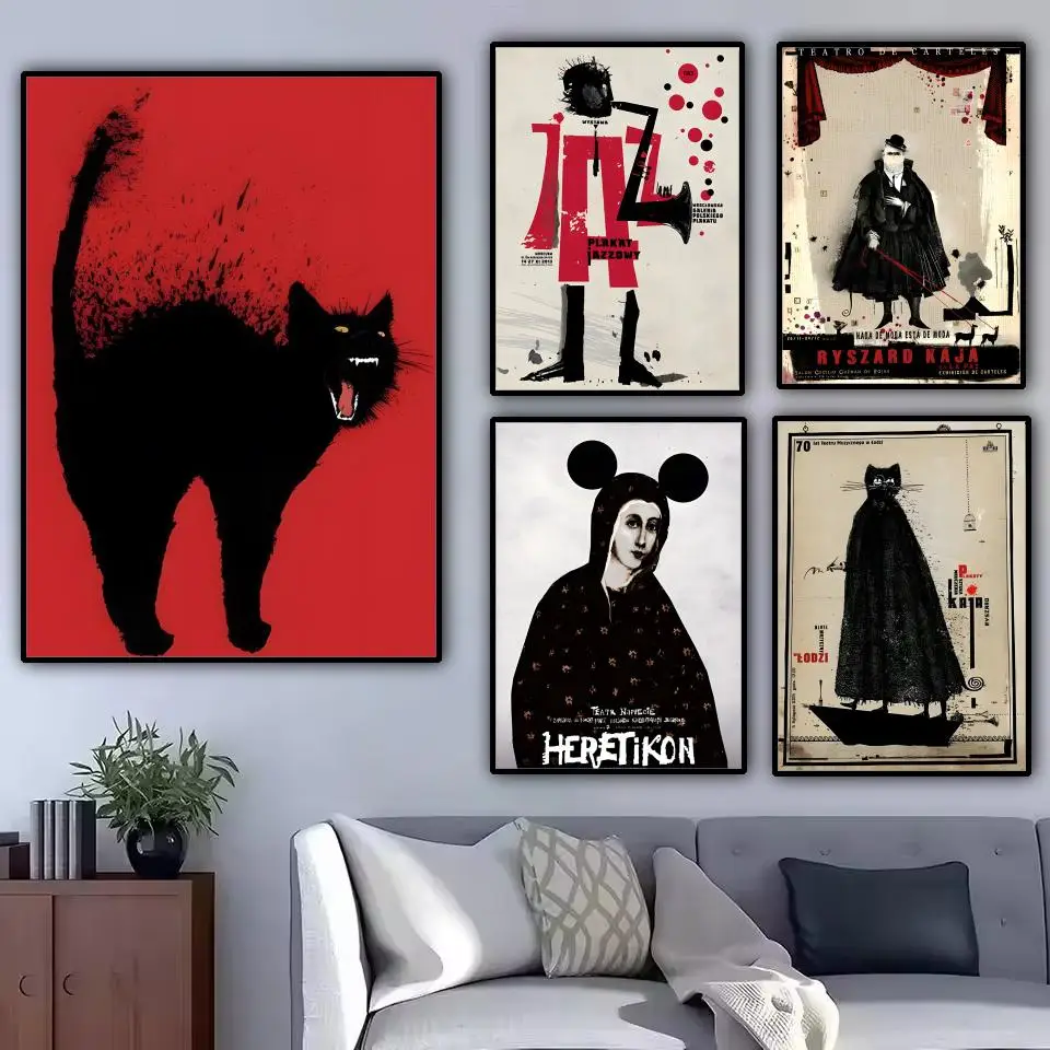 Painter R-Ryszard Kaja Painting Calligraphy Canvas Poster Waterproof & Durable Ideal Wall Decor for Every Space