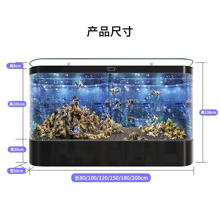 Panoramic Transparent Aquariu No Water Change Required Reception Desk Smart Integrated Cylinder Ffice Furniture Военное ДелоLJ40