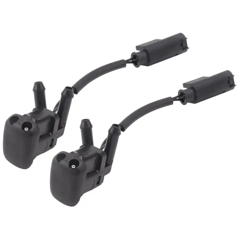 【Price Drop !!】-1 Pair For -BMW E39 5-Series 1997-2003 525I 528I 530I 540I M5 Windshield Washer Nozzle Heated Dual Inlet Squirte