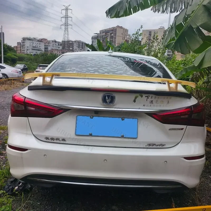For Chang An EADO 19-25  Glossy Black /Carbon Color Rear Spoiler Lip Splitter Exterior High Kick Tail Deck Lid Wing Accesories