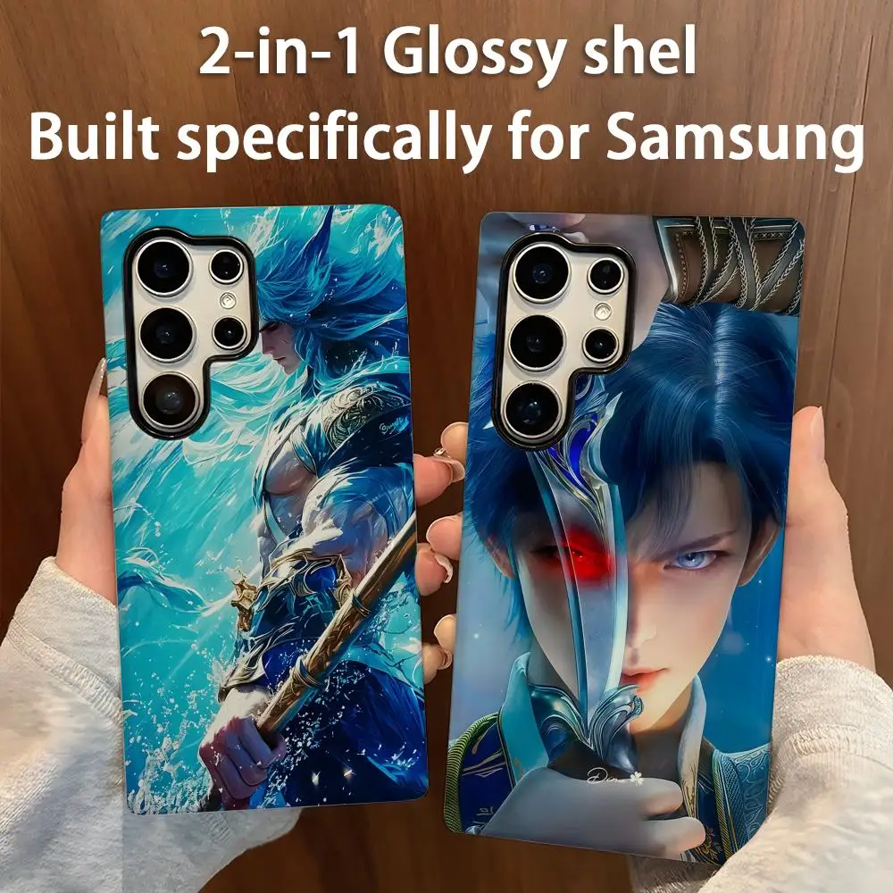 Hot anime Soul land Douluo Dalu  Phone Case 2-in-1 Glossy shell For Samsung Galaxy S25 S24 S23 S22 S21 Plus Ultra