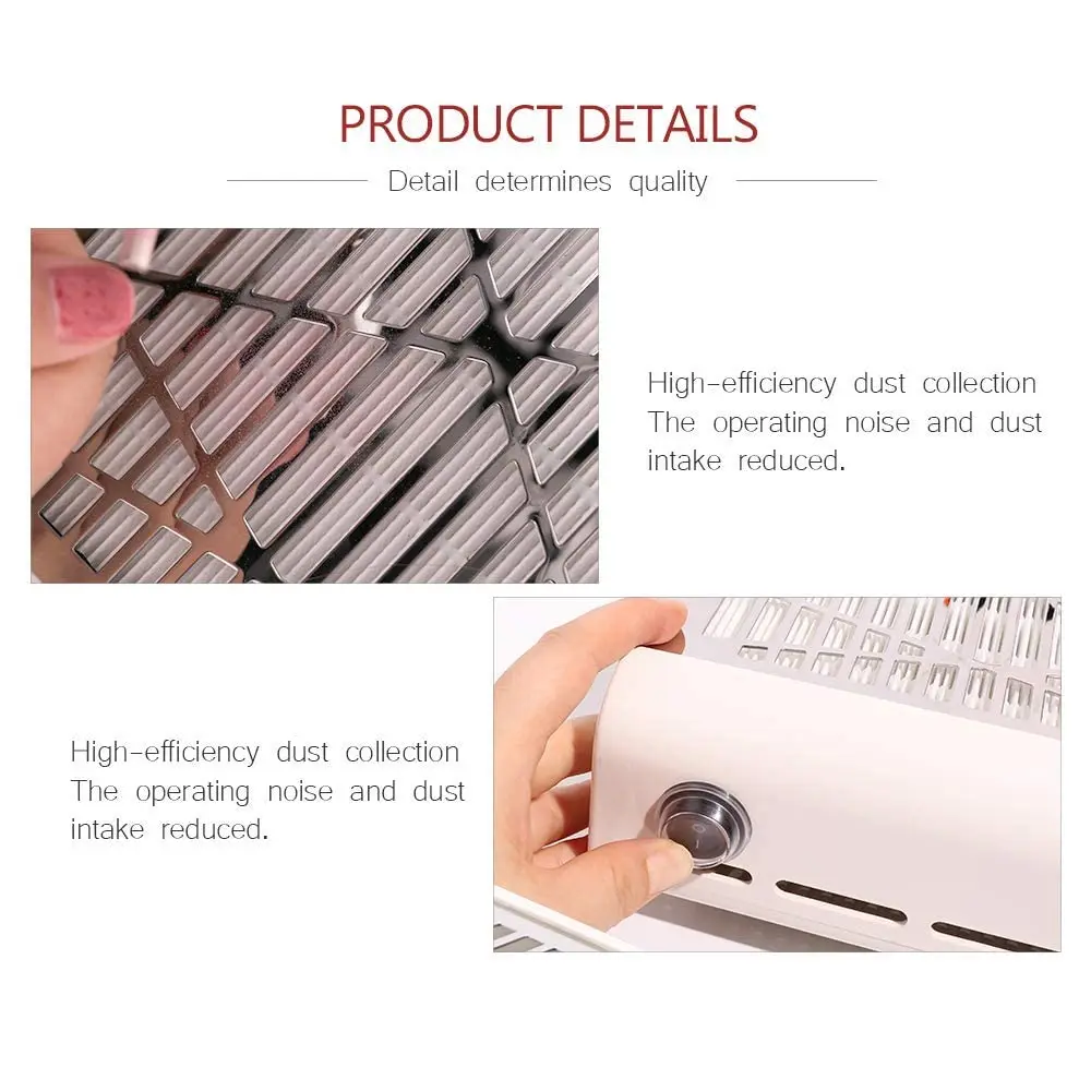 Potężny odpylacz do paznokci nowy ulepszony środek do czyszczenia paznokci-odpylacz do paznokci z filtr wielokrotnego użytku filtrem do paznokci