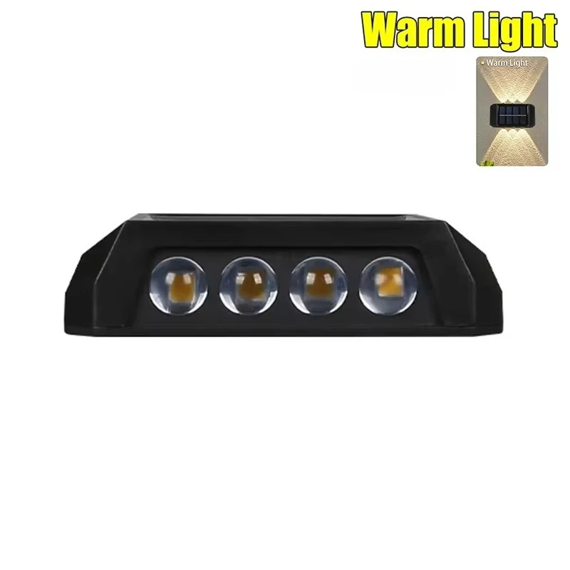 Wandlamp op zonne-energie IP65 Waterdichte LED-veiligheidslicht Omhoog en omlaag Verlichting Gemakkelijk te installeren Buitenterras Tuin Straat Landschap Decor