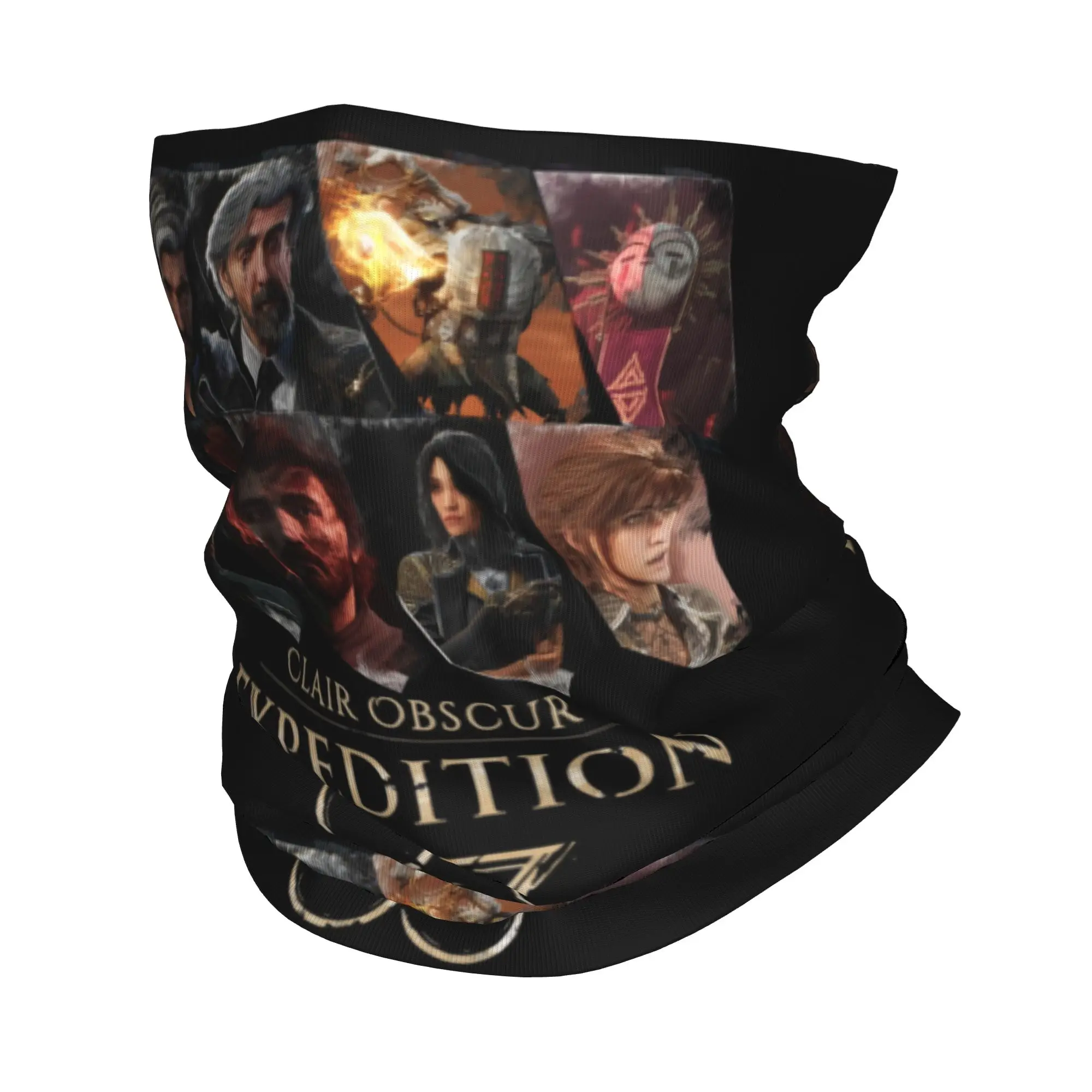 Video Game Clair Obscur Expedition 33 Bandana Neck Gaiter UV Protection Face Scarf Cover Men Women  Headband Tube Balaclava