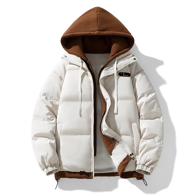 Winter Jackets Men Parkas Thicken Warm Cotton Hoodie Coats Windbreak Black Loose Male Waterproof Windproof Hip-hop Warm Parkas
