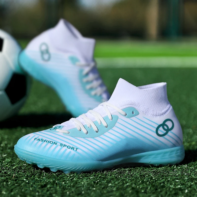 

2025 Football Shoes Men's Football Boots Professional Soccer Shoes High-top Kids Football Field Cleats Children Teenager Soccer