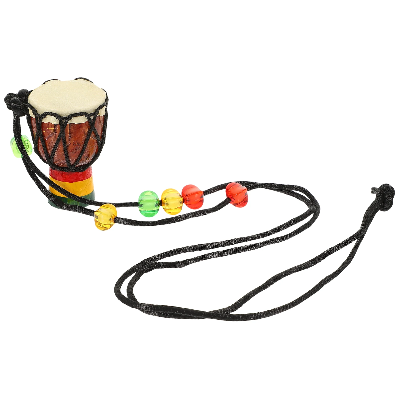 

Mini Wooden African Drum Handcrafted Solid Wood Djembe Home Decor Kids Gift Metal Rings Hollowed Out Authentic Rhythm