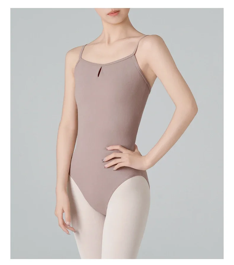 Ballett-Trikot für Damen, Tanz-Ganzanzug für Erwachsene, Gymnastik-Unterhemd, Body für Ballett, Yoga, Aerobic-Übungen – Detail 10