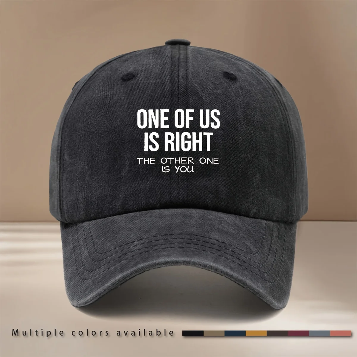 Baseball Cap with the Printed Text 