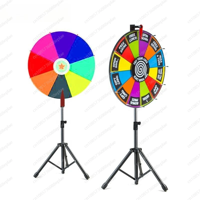 24-Inch Dry Erase Color Prize Wheel 60cm Party Spin Win Fortune Stand Game Editable Spin Bikes