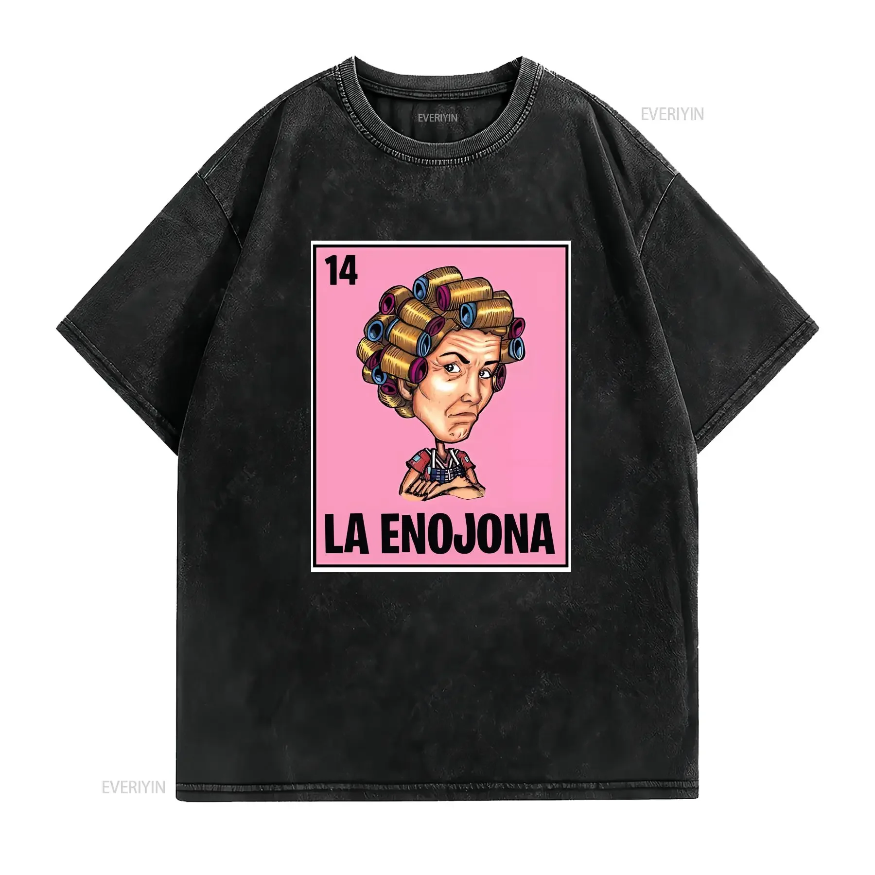 La Enojona Dona Florinda Chilindrina Chavodel8 Funny Mexican Loteria T shirt vintage Washed Breathable designer clothes graphic view 2
