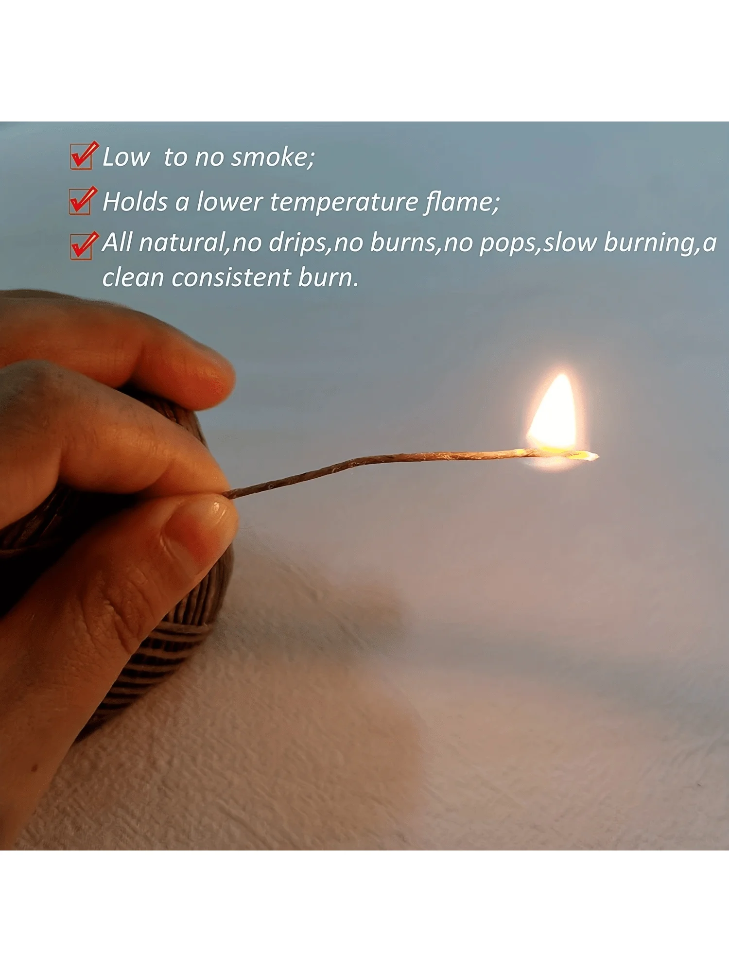 200 في فتيل القنب، فتيل القنب المطلي بشمع العسل الطبيعي الجيد، يستخدم لصنع ولاعات أو شموع فتيل القنب، حرق بطيء، غير قابل للتنقيط، حجم قياسي (1.2 مم) #6