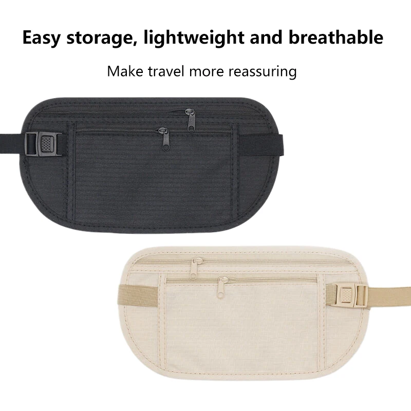 Waist Bag Invisible Travel Waist Packs Pouch For Passport Money Belt Bag Hidden Security Wallet Gift Travel Bag Chest Pack Money