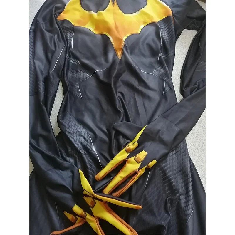 Batgirl Cosplay Costumes Batwoman Suit Superhero Zentai Bodysuit Adults Kids