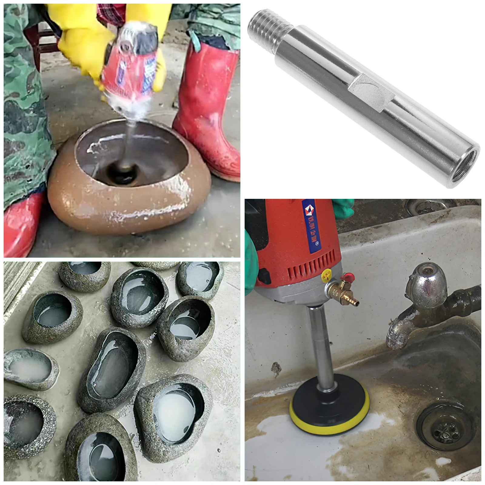 

Angle Grinder Extension Connecting Rod for Polisher Long Shaft Precise Thread Stable Installation Swivel Extension Grinding