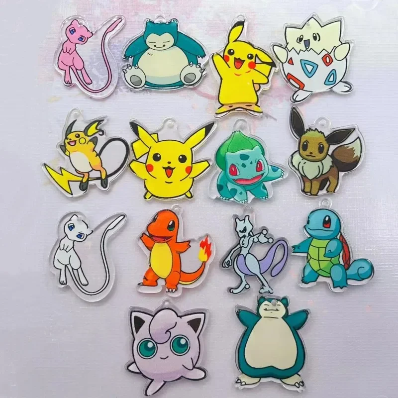 Breloques en acrylique pour boucle d'oreille, porte-clés, résultats exécutifs, pendentif clé Airpods, bijoux à bricoler soi-même, grenouille Anime, feu, dinosaure, mignon, Kawaii, 10 pièces