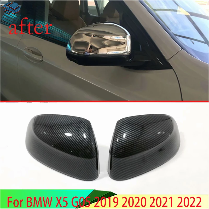 

For BMW X5 G05 2019 2020 2021 2022 Car Accessories ABS Door Side Mirror Cover Trim Rear View Cap Overlay Molding Garnish