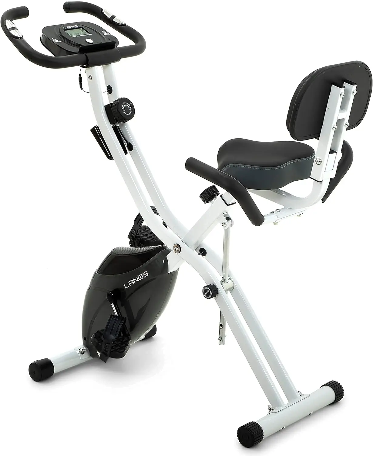 Workout Bike For Home - 2 In 1 Recumbent Exercise Bike and Upright Indoor Cycling Bike Positions, 10 Level Magnetic Resist