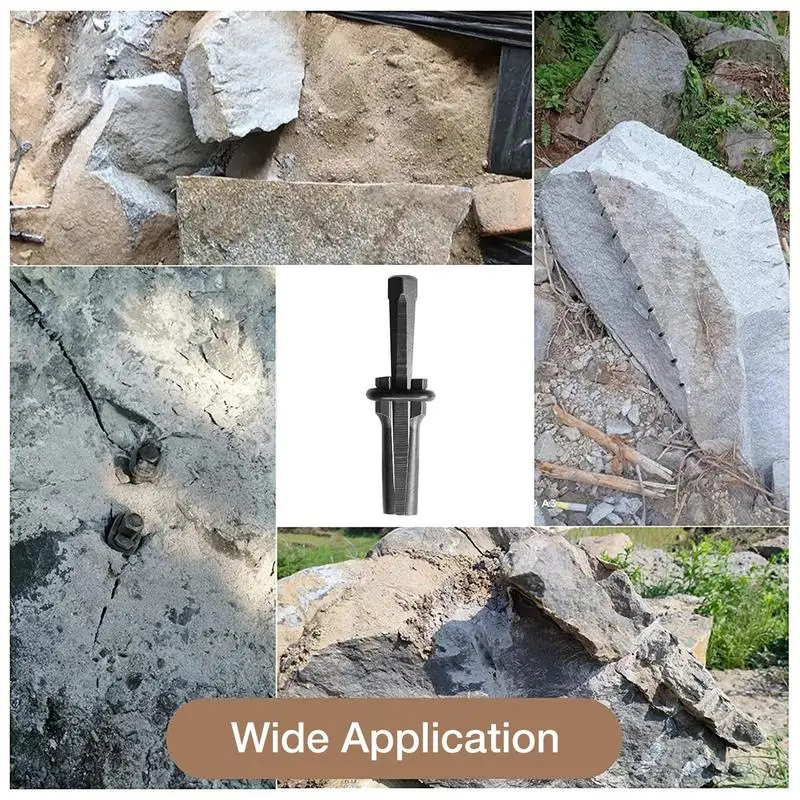 Rock Breaking Tools Heavy Duty Rock Wedges Stone Splitting Tools For Granites Concretes Boulders Volcanic Rocks Limestone Rocks