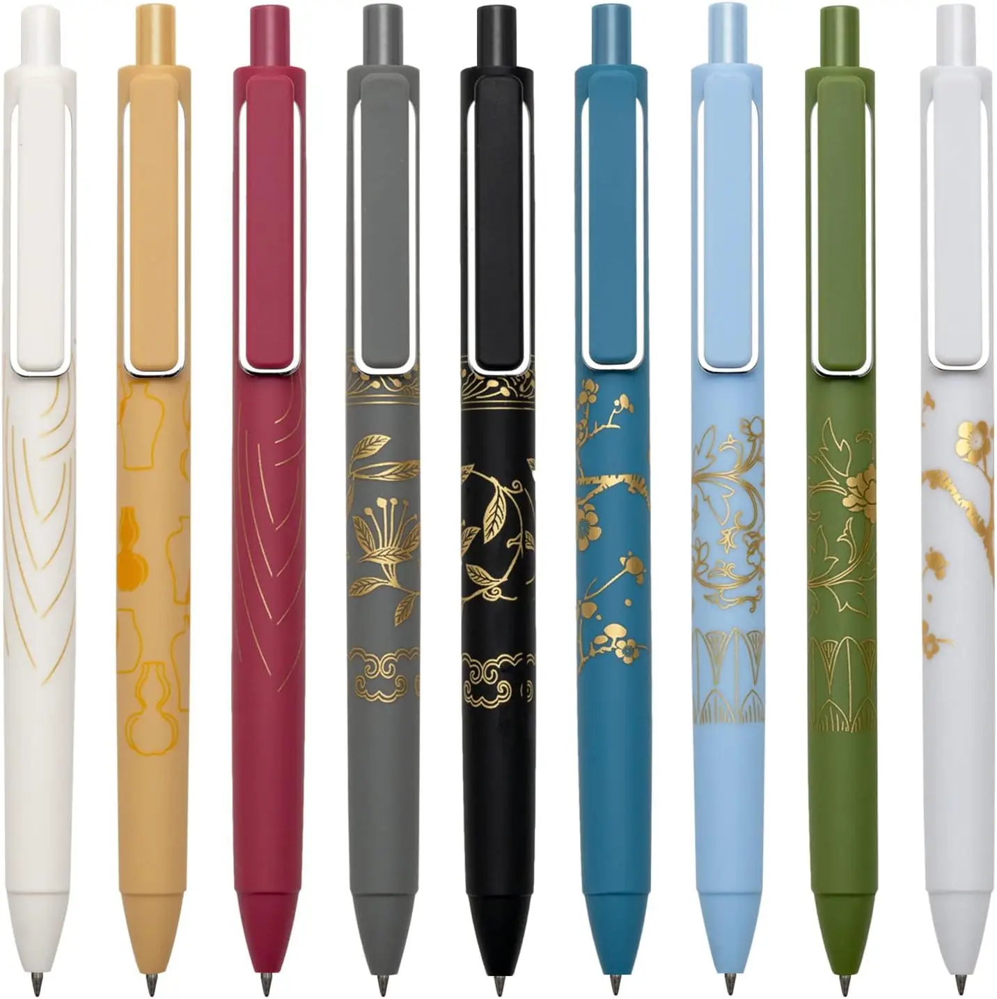 

0.7mm Black Gel Pens Refillable Retractable Smooth Writing Pens for Office School Home 9-Pack