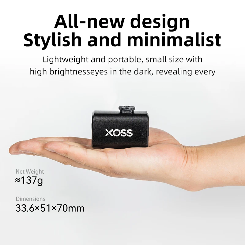 XOSS مصباح دراجة صغير 1000LM المصباح مقاوم للماء مصباح أمامي قابل لإعادة الشحن أضواء الدراجة الألومنيوم خفيفة مصباح يدوي #5