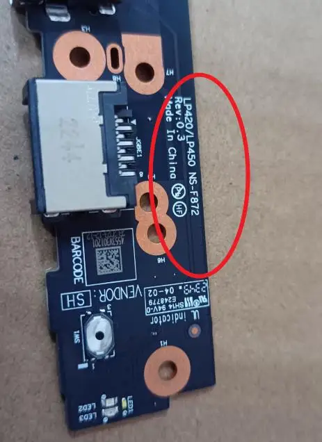 ORIGINAL STOCK  USB BOARD  POWER BUTTON FOR LENOVO ThinkPad T14s Gen5  ETHERNET PORT 5C51P67042 NS-F872