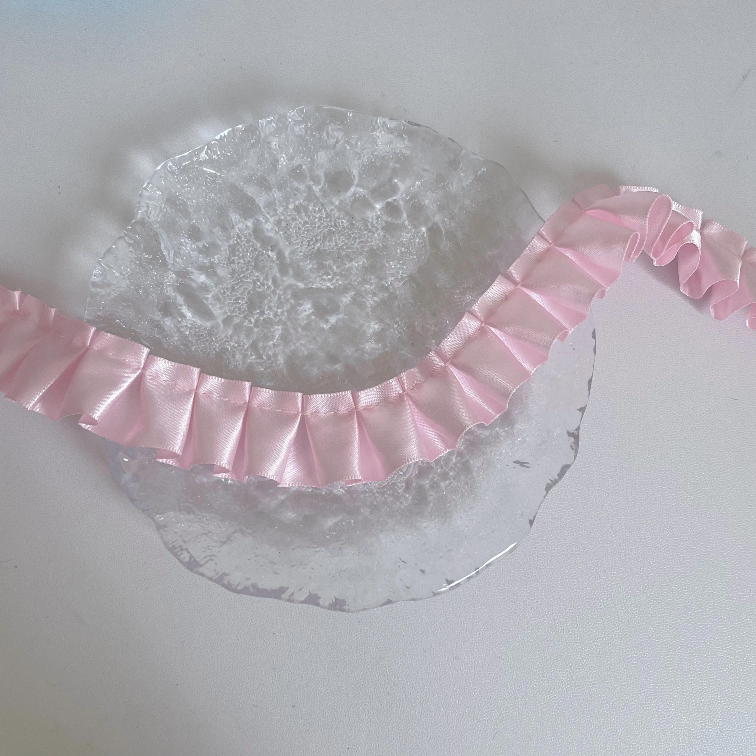 Solid Color Satin Veil Trim 2