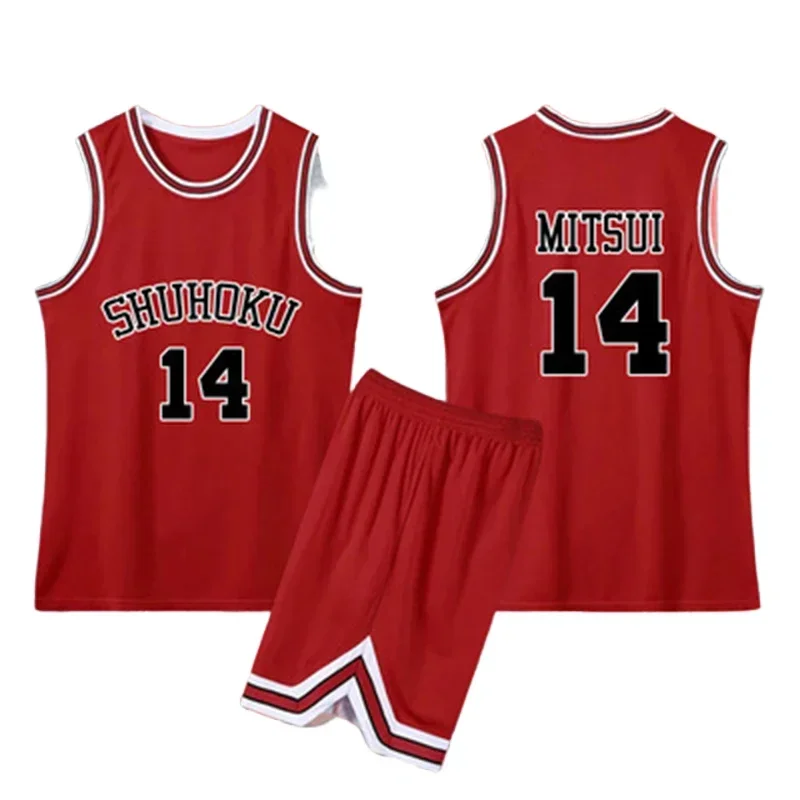 Kaede Rukawa Cosplay Anime Slam Dunk Sakuragi Hanamichi Cosplay Slam Dunk Jersey Shohoku escuela equipo de baloncesto Jersey Costu #   1