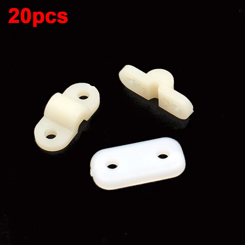 20pcs Landing Gear Nylon Arched Groove Plates M2 M3 Suitable for Fixed Wing 2mm /3mm Steel Wire Carbon Rod Airplane Accessories