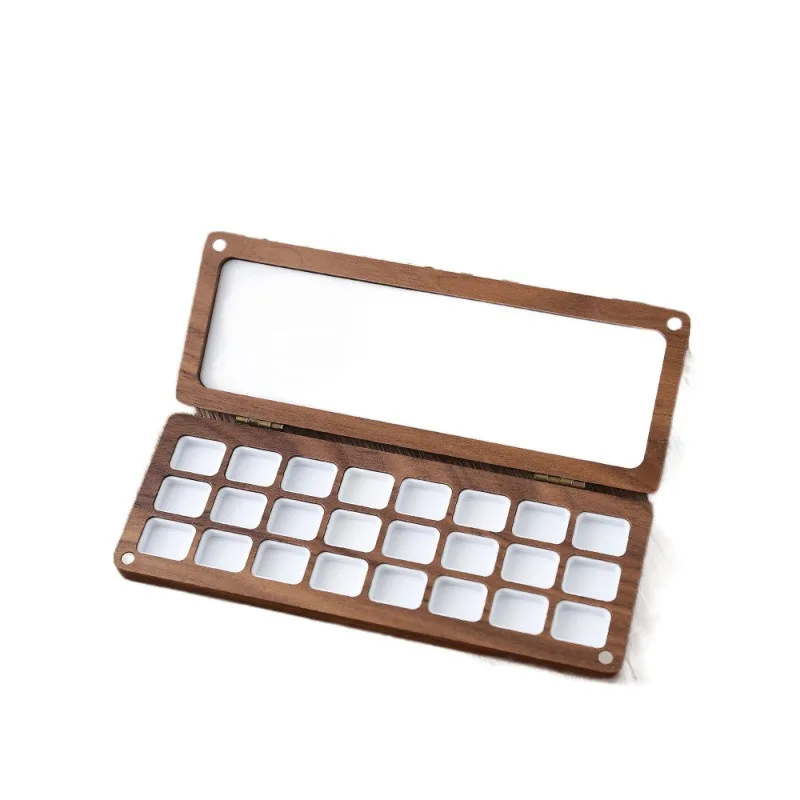 

Walnut Paint Box Academy Color Solid Watercolor Sub-packaging Nail Art Portable Watercolor