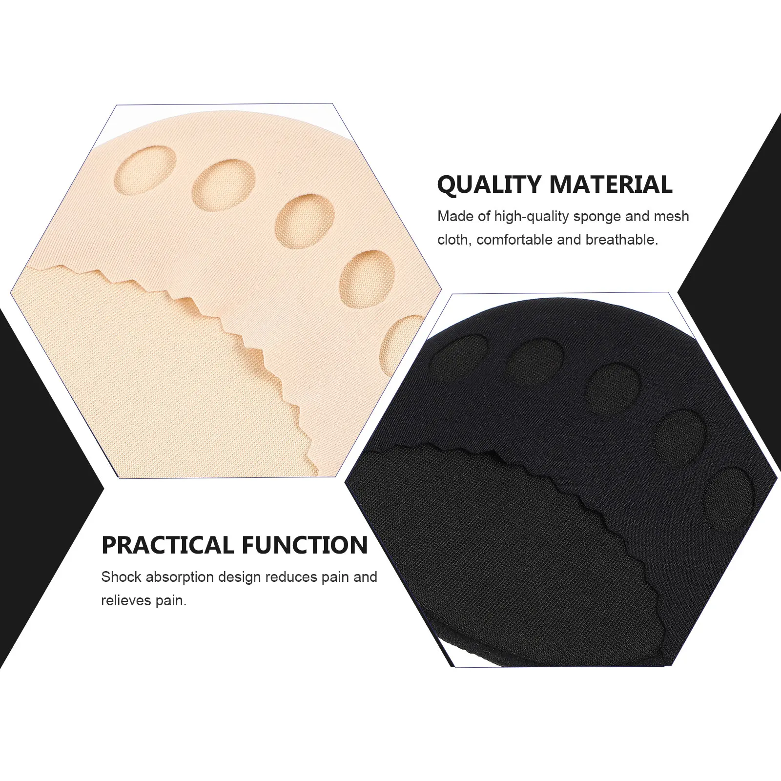 

2pcs Breathable Forefoot Cushions Thickened Insole Non-Slip Foot Pads For High Heels Sneakers Boots Comfortable Elastic