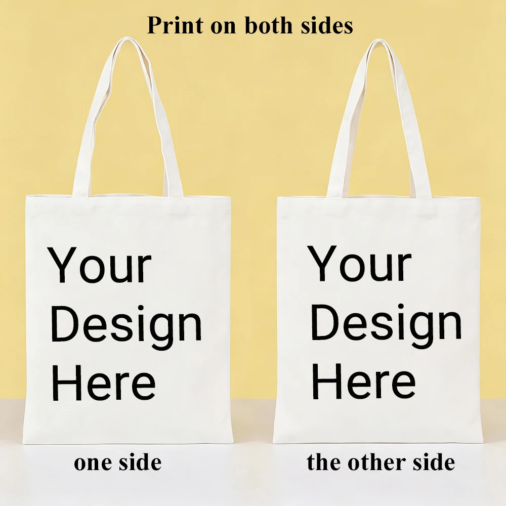Personalisierte Stofftaschen mit Foto-Logo, wiederverwendbare Einkaufs- und Reisetasche für Damen, beidseitig bedruckt, ideal als Geschenk für die Braut – Detail 3