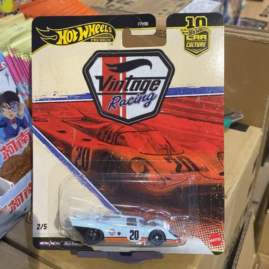 In Stock Hot Wheels Premium Car Culture Vintage Racing Jaguar Porsche Corvette Ferrari Lancia 1:64 Model Cars Ornament Gifts Toy view 3