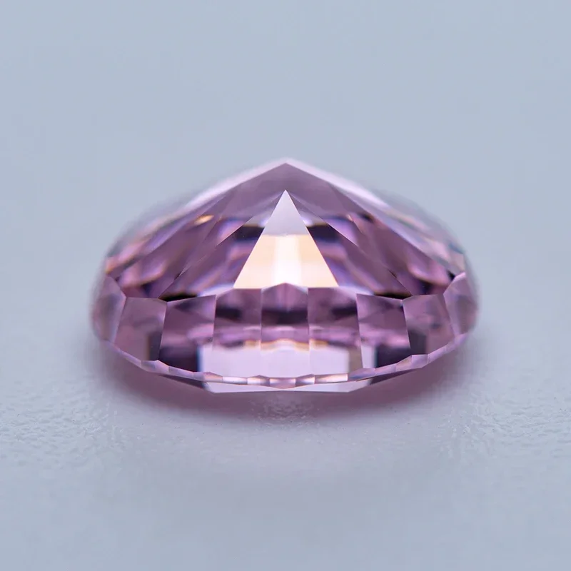 Cubic Zirconia Gemstone Pink Color Oval Shape 5A 4k Crushed Ice Cut Lab Synthetic Cz Stone For Women Jewelry Making Materials