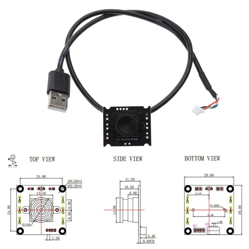 OV9726 42/70 Degree USB Camera Module Board 1 Million Pixels Driver-free Sensor PC Camera USB2.0 3.0mm/2.8mm Focal Lens