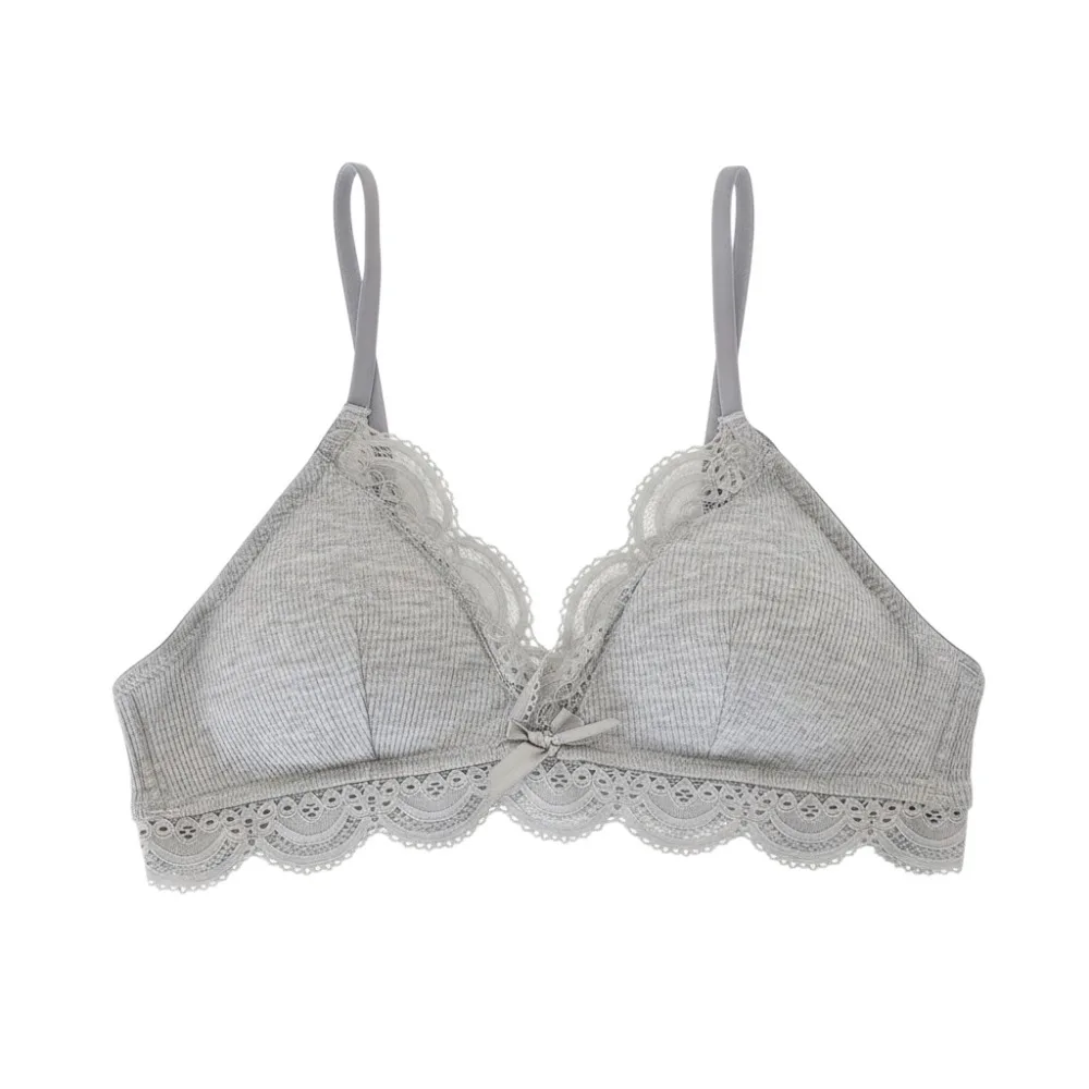 

Simple Sweet Wireless Deep V Bra Anti-sagging Lingerie Underwear for Women Thin French Style Push Up Bra Girls