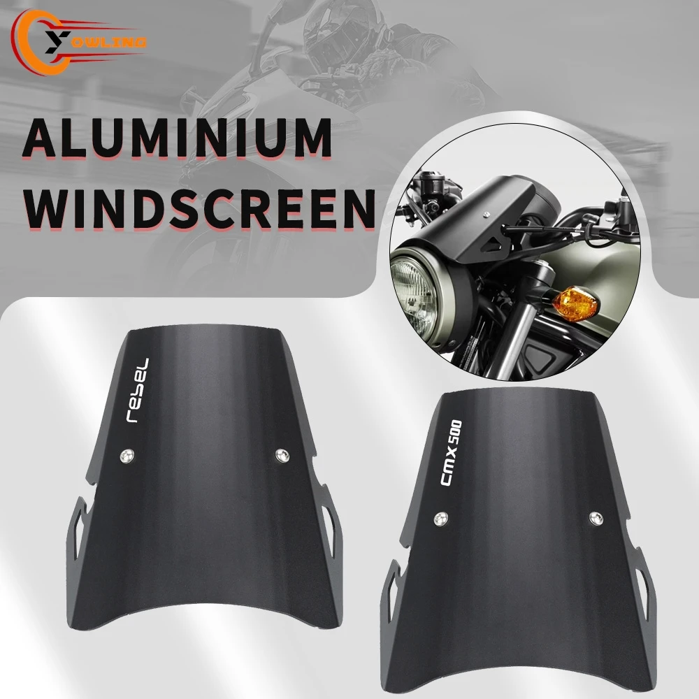 2026 Motorcycle FOR HONDA CMX500 REBEL500 Rebel Cmx 500 2017-2026 Front Windshield Fairing Windscreen Deflector 2025 2024 2023