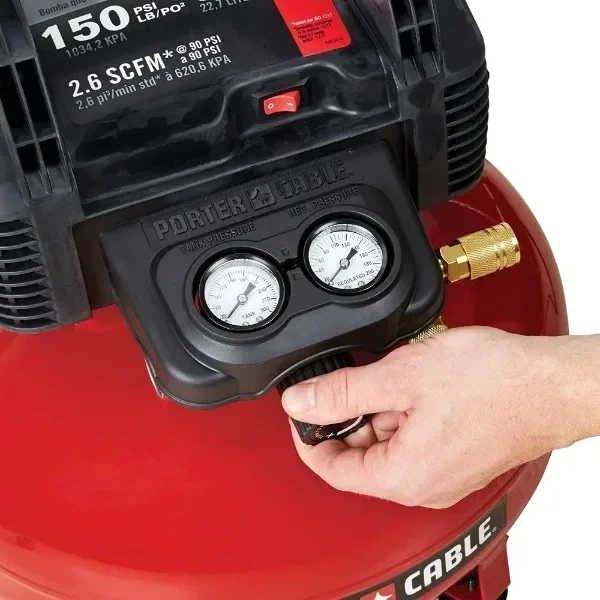 CABLE Air Compressor, 6-Gallon, Pancake, Oil-Free (C2002)