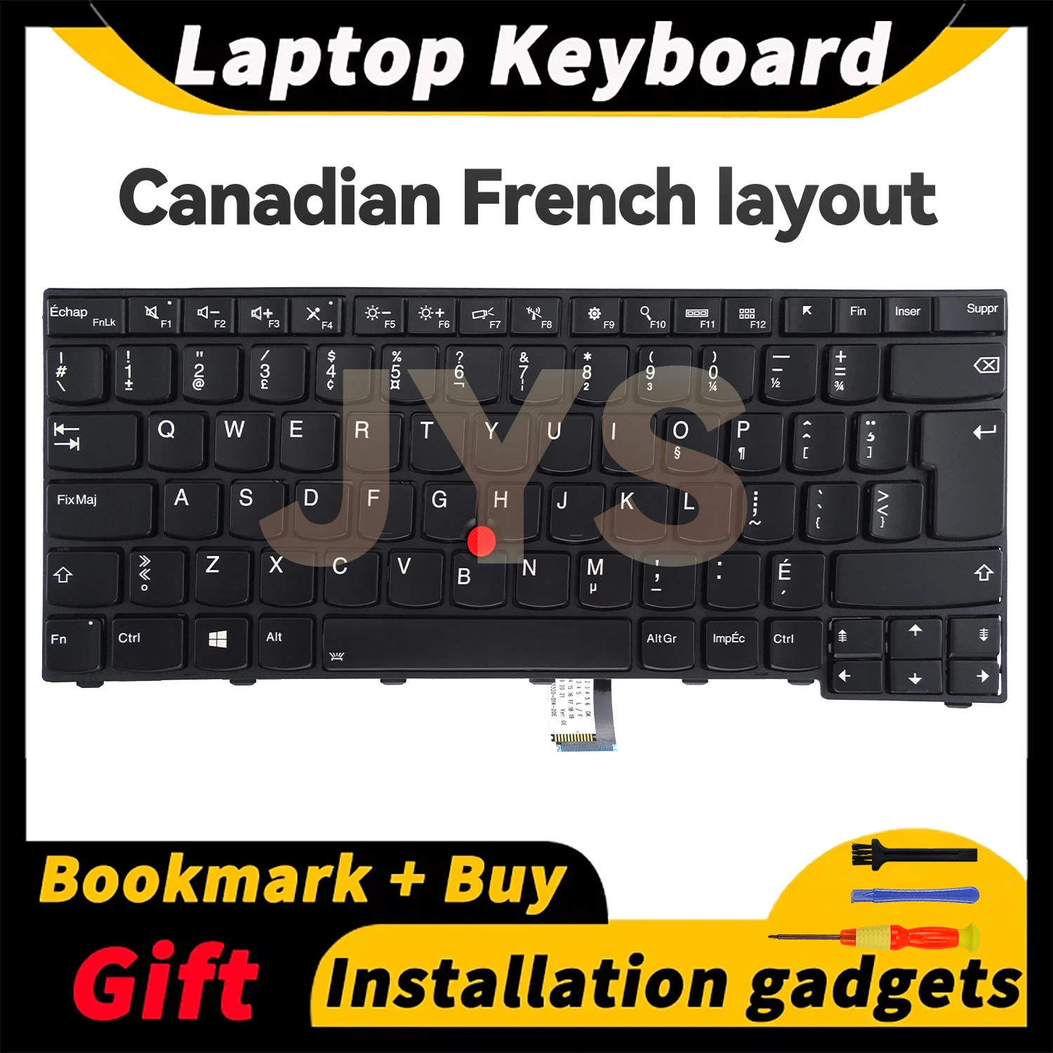 

Suitable for Lenovo ThinkPad T440/T440s/T440P/T450/T460/L440/L450/L460/L470 laptop keyboard with backlit Canadian French layout