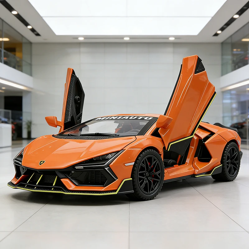 1:32 revuelto mansory supercar liga modelo de carro som e luz puxar para trás brinquedo das crianças colecionáveis presente aniversário