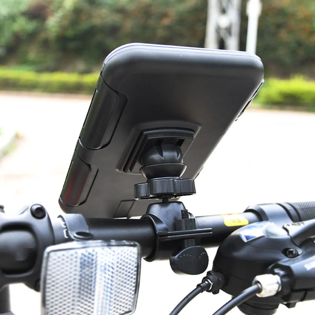 

Bike Phone Holder Adjustable Rotatable Silicone Abs Material Waterproof For Motorbike Motorcycle Handlebar Phone Stand