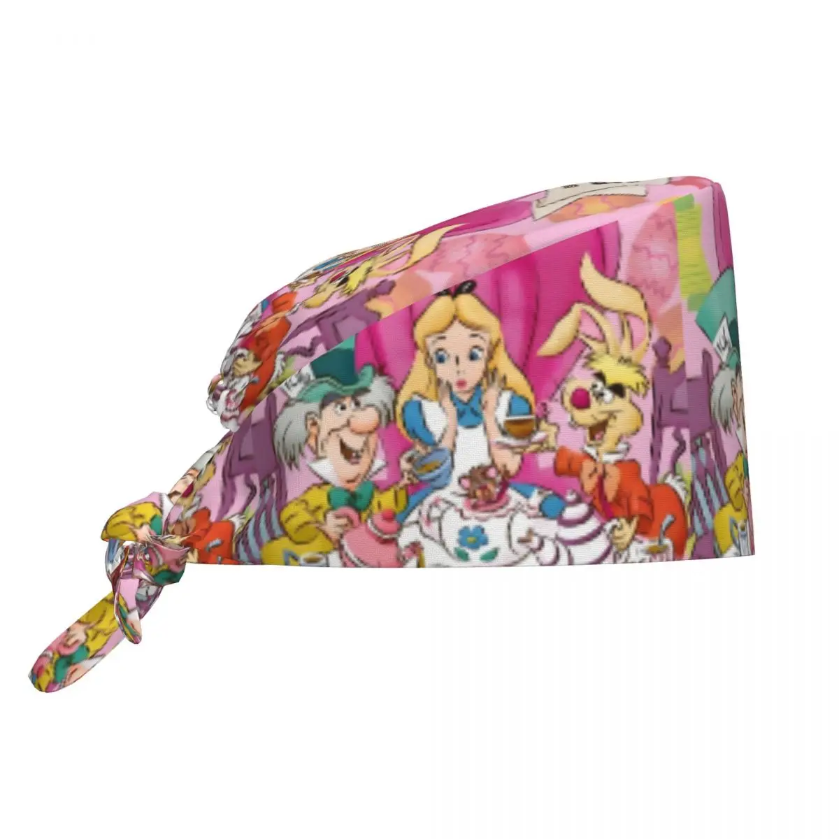 

Custom Alice In Wonderland Fantasy Medical Staff Scrubs Hat Unisex Film For Chef Hat Scrub Caps