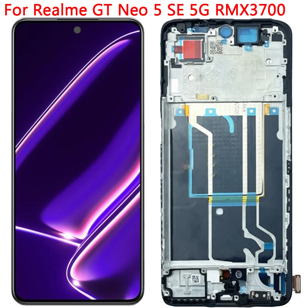 For OPPO Realme GT Neo 5 SE LCD Display Touch Screen With Frame 6.74 Realme GT NEO 5 SE RMX3700 LCD Screen Parts