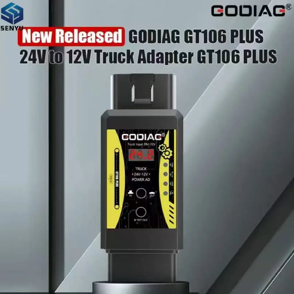 

Адаптер GODIAG GT106 PLUS 24В-12В для грузовых автомобилей, преобразователь для диагностики тяжелой техники, совместим с Easydiag/ThinkCar2