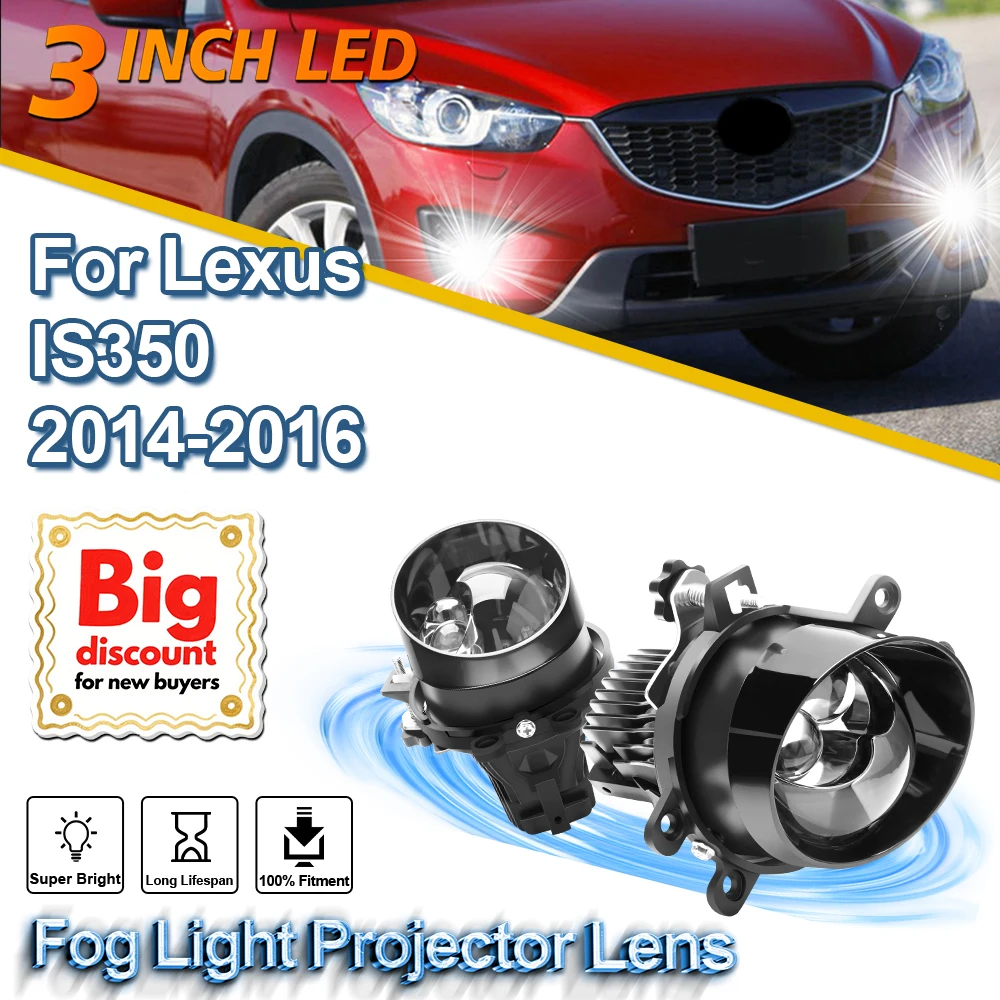 

ROADSUN 3.0 Inch Auto Fog Light Projector Lens Assembly LED Fog Lamp Ampoule Car Accessories For Lexus IS350 2014 2015 2016