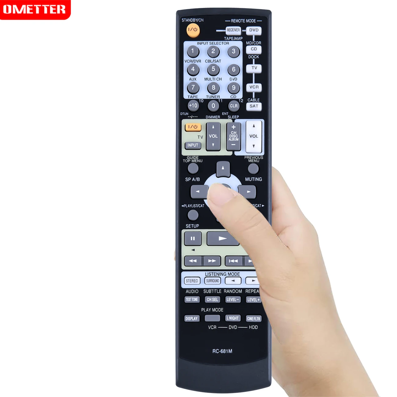 RC-681M OEM Remote Control for Onkyo AV Receiver TX-SR575B SKF-550F HT-R508