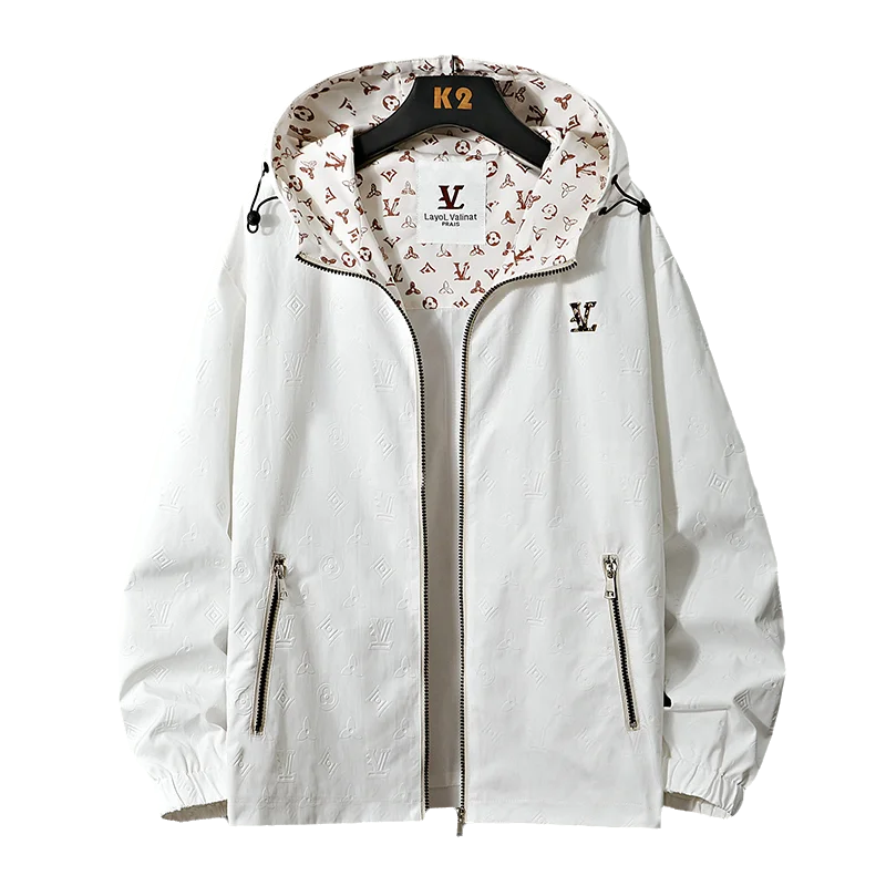 

New hooded jacket men's trendy coat autumn casual fashion handsome jacket